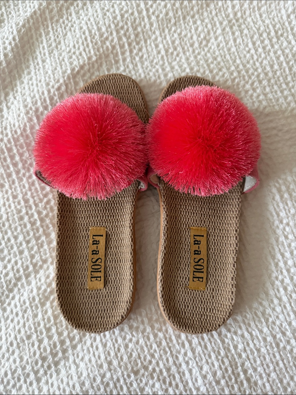 Pink Pom-Pom Slide Clogs